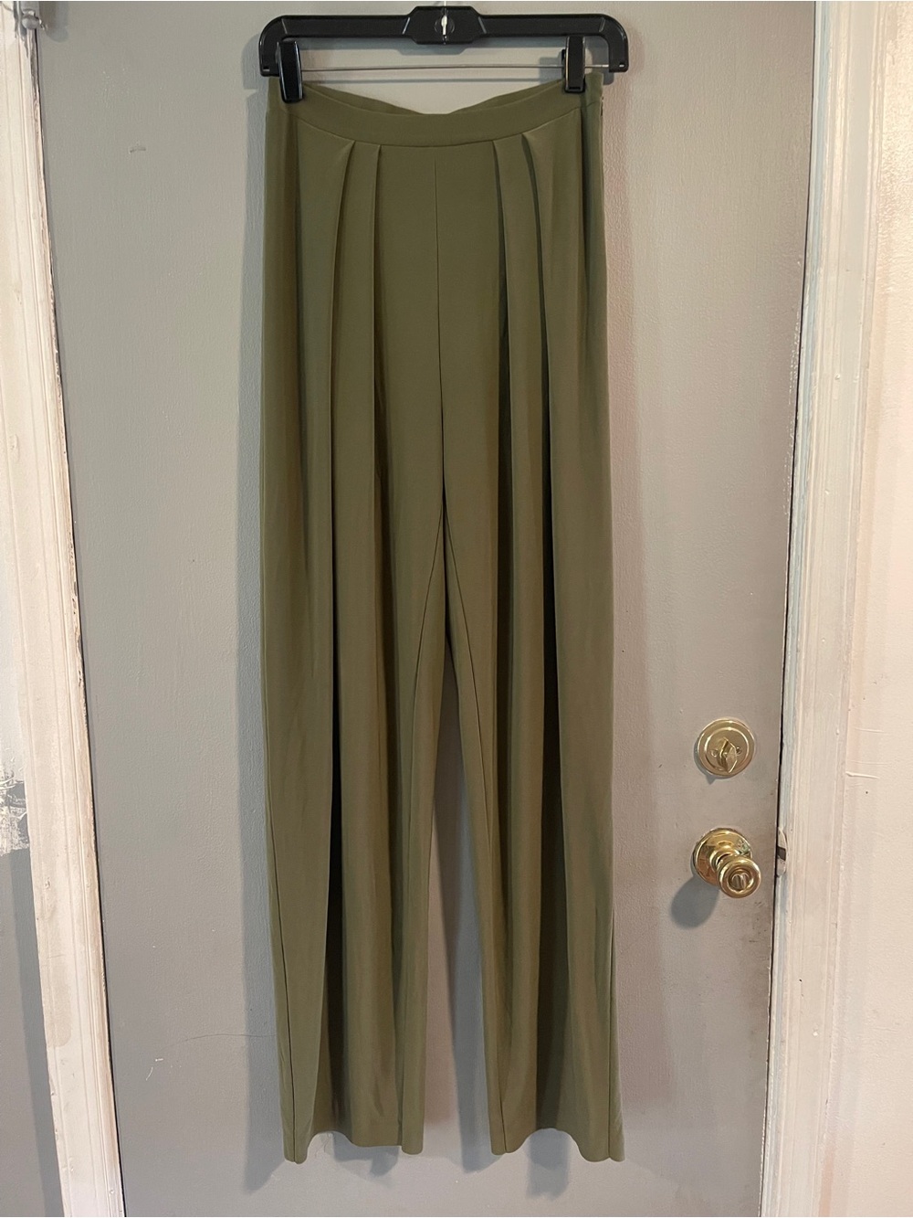Norma Kamali High Rise Jersey Wide Leg Pants Size XS